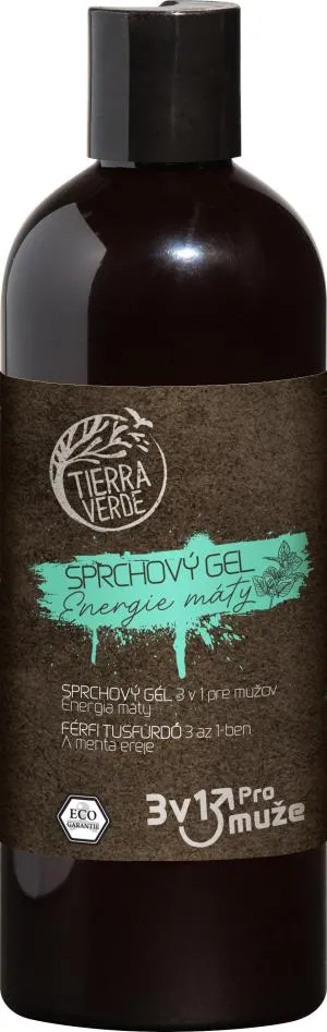 Tierra Verde  Sprchový gel 3 v 1 pro muže Energie máty lahev 500 ml