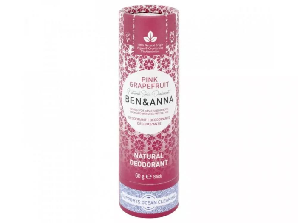 Ben & Anna  Tuhý deodorant BIO (60 g) - Růžový grapefruit