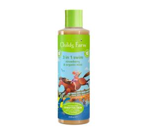 3v1 Sprchový gel, šampon a kondicionér po plavání jahoda a máta 250 ml
