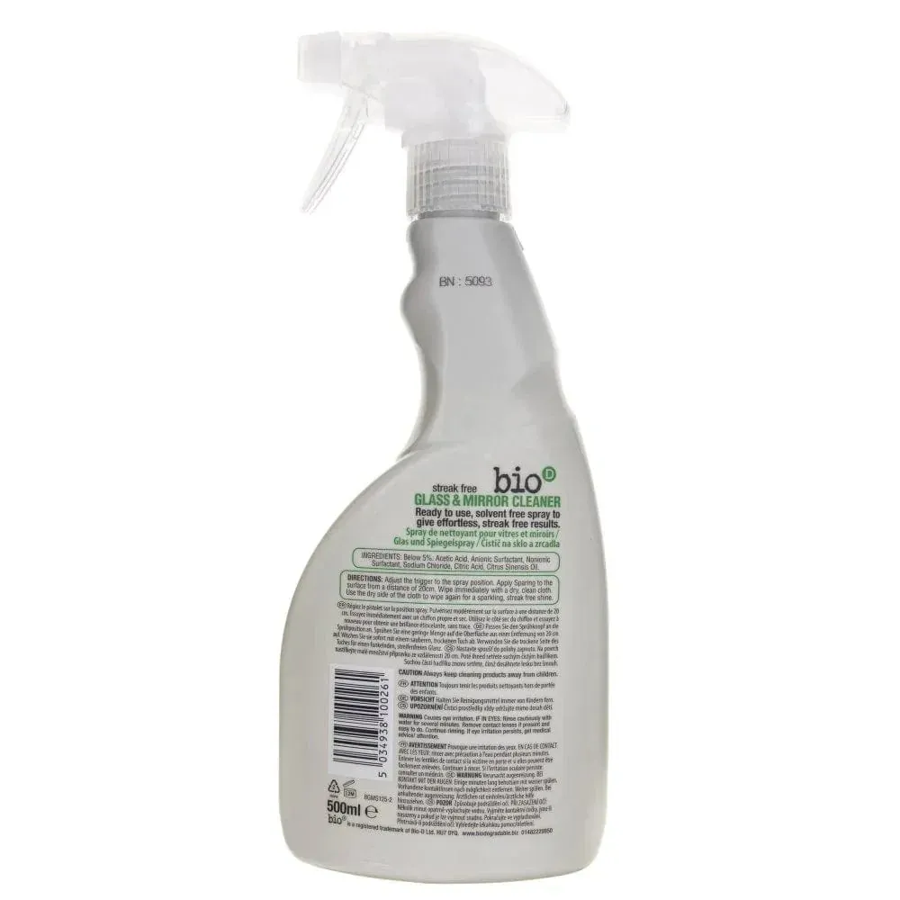 Bio-D Čistič na sklo a zrcadla (500 ml)