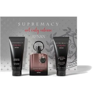 Afnan Supremacy Not Only Intense dárková sada 100 ml + sprchový gel 150 ml + balzám po holení parfémový extrakt pro muže