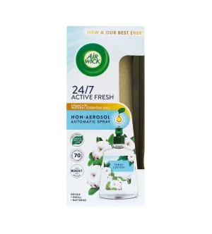 Air Wick Active Fresh Svěží bavlna automatický osvěžovač vzduchu 228 ml