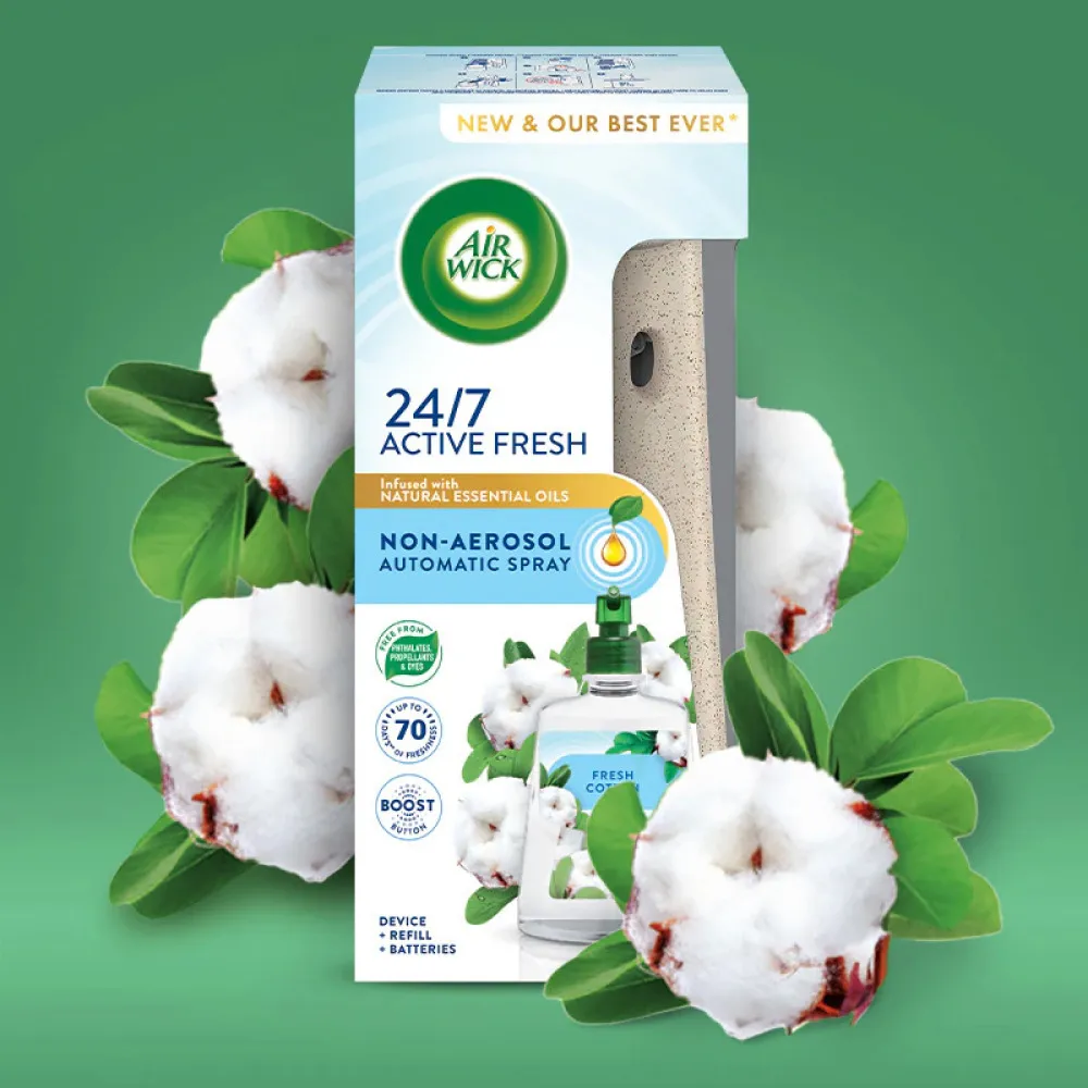 Active Fresh Svěží bavlna automatický osvěžovač vzduchu 228 ml