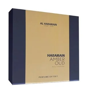 Al Haramain Amber Oud Bleu Edition dárková sada unisex parfémovaná voda 75 ml + parfémovaná voda 30 ml + deosprej