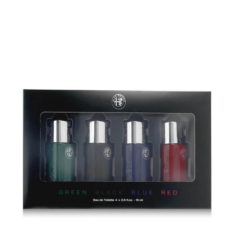 Alfa Romeo Black Green 15 ml + EDT Black 15 ml + EDT Blue 15 ml + EDT Red toaletní voda pro muže