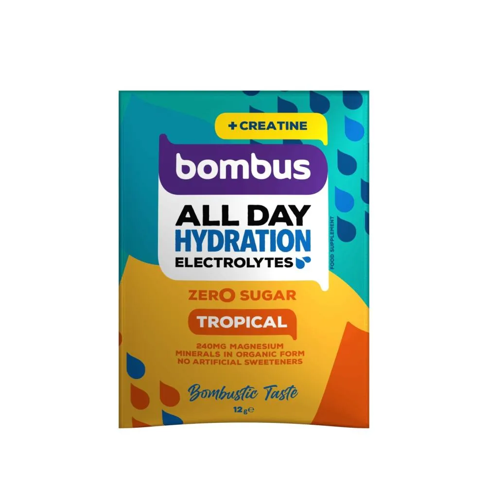 Bombus All Day Hydration Tropical elektrolytický nápoj s kreatinem 12 g