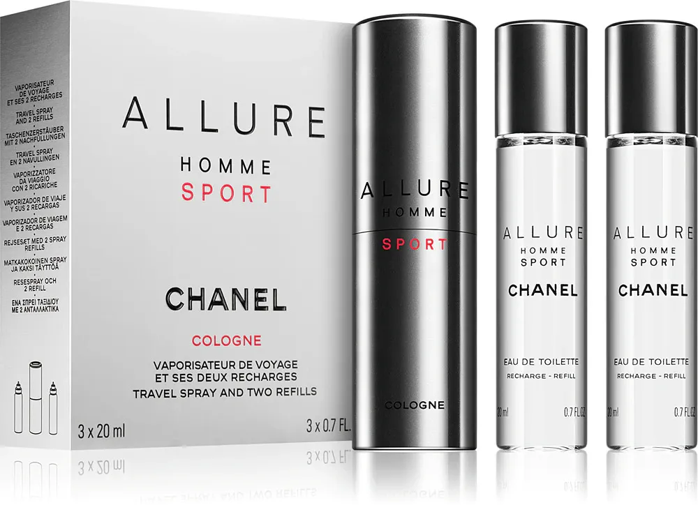 Allure Homme Sport EDC plnitelný 20 ml + EDC náplň 2 x 20 ml M 60 ml