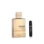 Amber Oud Black Edition dárková sada + plnitelný rozprašovač parfému parfémovaná voda unisex 150 ml