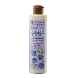 laSaponaria Antioxidační šampon na šedivé vlasy s BIO borůvkou a argininem 200 ml
