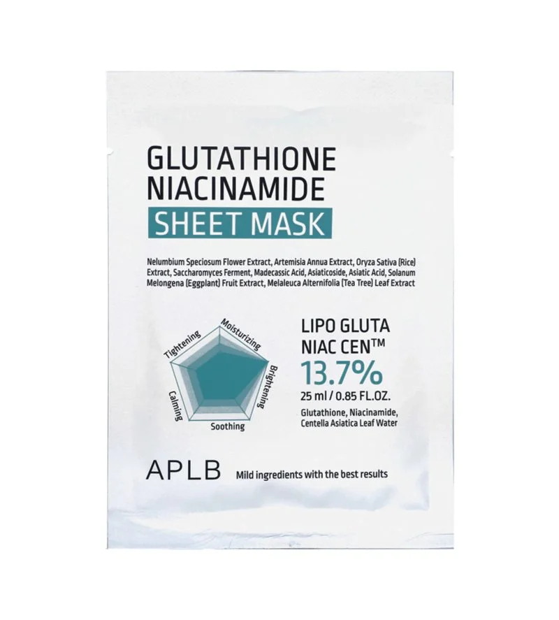 Glutathione Niacinamide Sheet Mask hydratačně-rozjasňující maska 25 ml