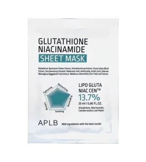 APLB Glutathione Niacinamide Sheet Mask hydratačně-rozjasňující maska