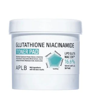 APLB Glutathione Niacinamide Toner Pad hydratačně-rozjasňující tonerové tamponky 60 ks /