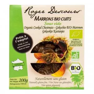 Ardeche Marrons Kaštany loupané vařené, vakuované 200 g BIO   ARDECHE MARRONS