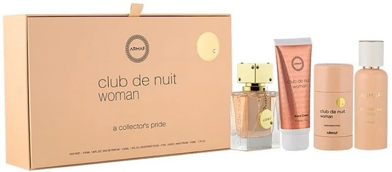 Club de Nuit Woman dárková sada – parfémovaná voda 30 ml + vlasová mlha 55 ml + tuhý deodorant 75 g + krém na ruce 50 ml