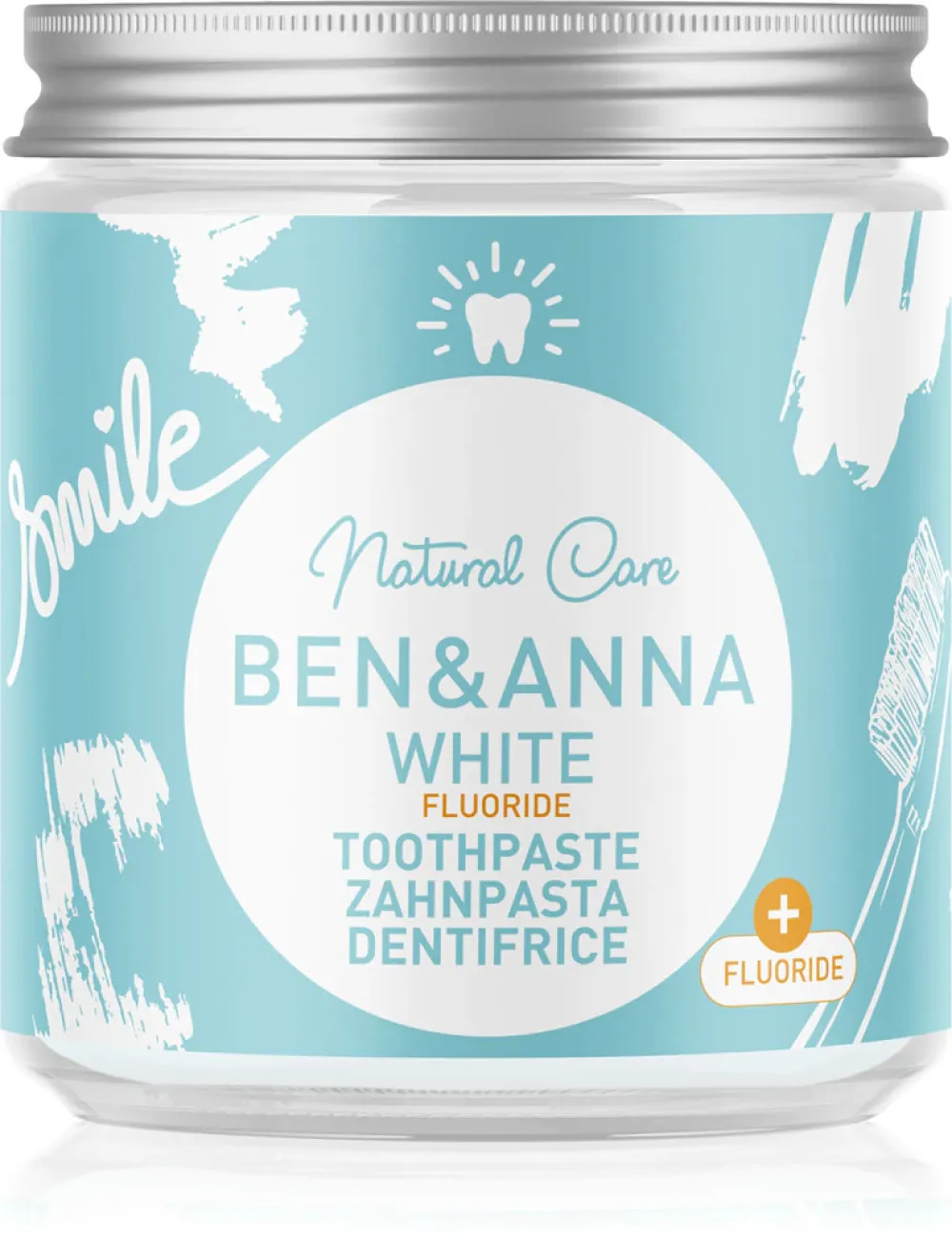 Ben & Anna Bělicí zubní pasta s fluorem (100 ml) - s heřmánkem a šalvějí
