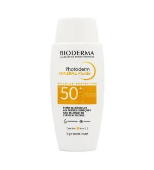 Bioderma Photoderm Mineral Fluide minerální opalovací fluid pro citlivou pokožku SPF 50+ 75 g
