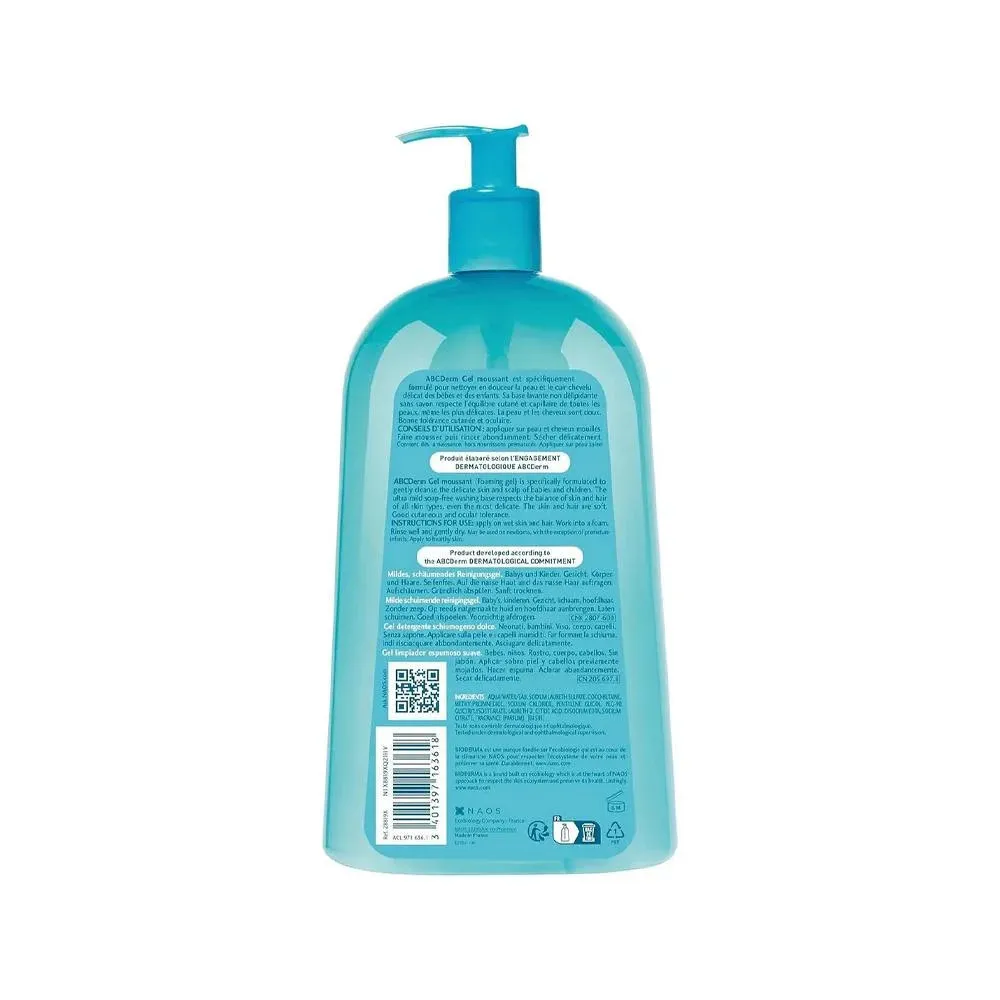 ABCDerm Gel Moussant jemný čistící gel pro děti 1000 ml