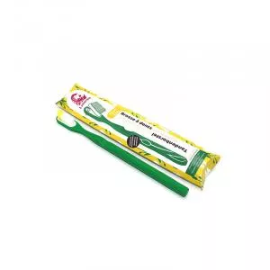 Lamazuna Bioplastový zubní kartáček s vyměnitelnou hlavicí, měkký, zelený