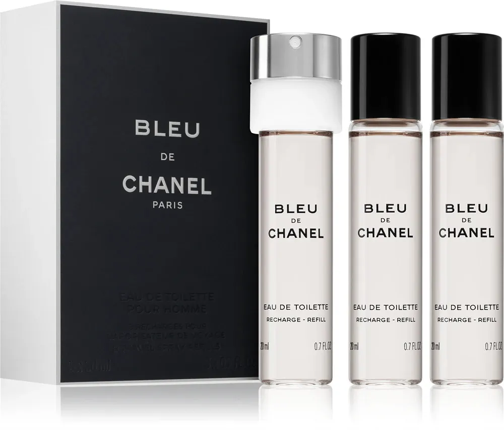 Bleu de Chanel EDT náplň 2 x 20 ml + EDT náplň s rozprašovačem 20 ml M 60 ml