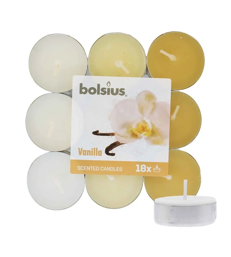 Scented Tealights Vanilla 4h čajová svíčka 18 ks