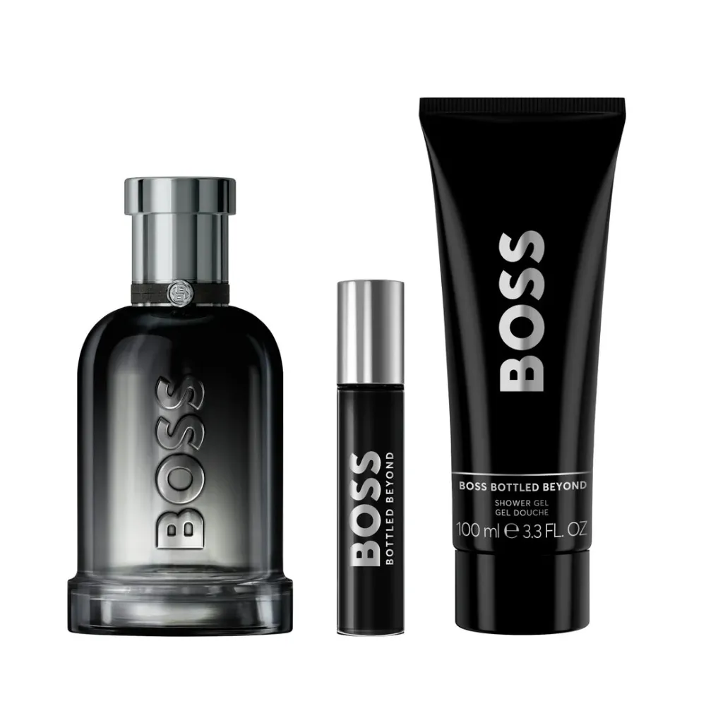 Boss Boss Bottled Beyond 100 ml + EDP MINI 10 ml + sprchový gel 100 ml parfémovaná voda pro muže