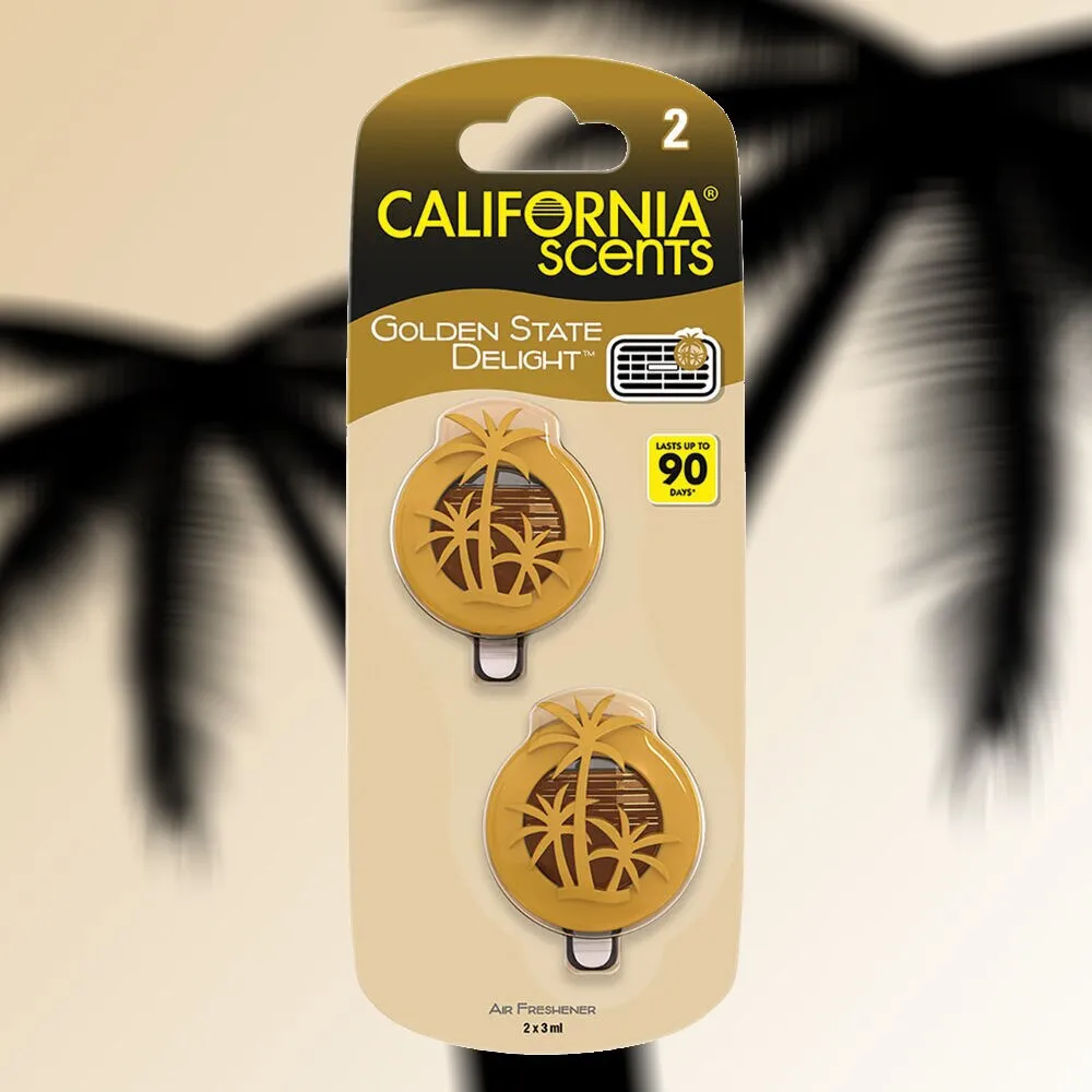 Mini Diffuser Golden State Delight vůně do auta 2 x 3 ml 2x3 ml