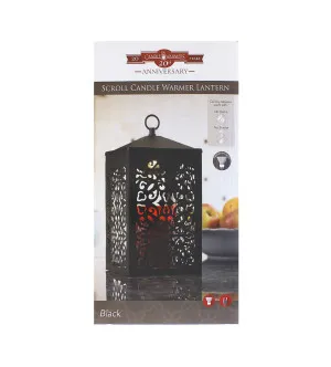 Candle Warmers Scroll nahřívací lucerna na svíčky černá