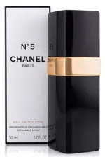 N°5 toaletní voda 50 ml pro ženy plnitelný flakón 50 ml plnitelný