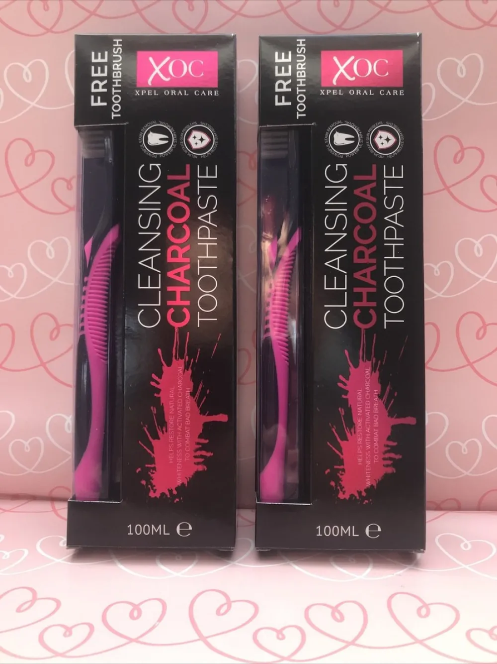 Charcoal bělící zubní pasta s aktivním uhlím + kartáček