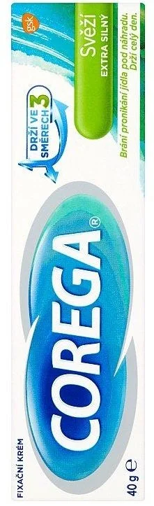 Corega Svěží extra silný fixační krém na zubní náhrady 40 g