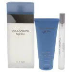 Light Blue dárková sada pro ženy toaletní voda 100 ml + tělový krém 50 ml + toaletní voda 10 ml