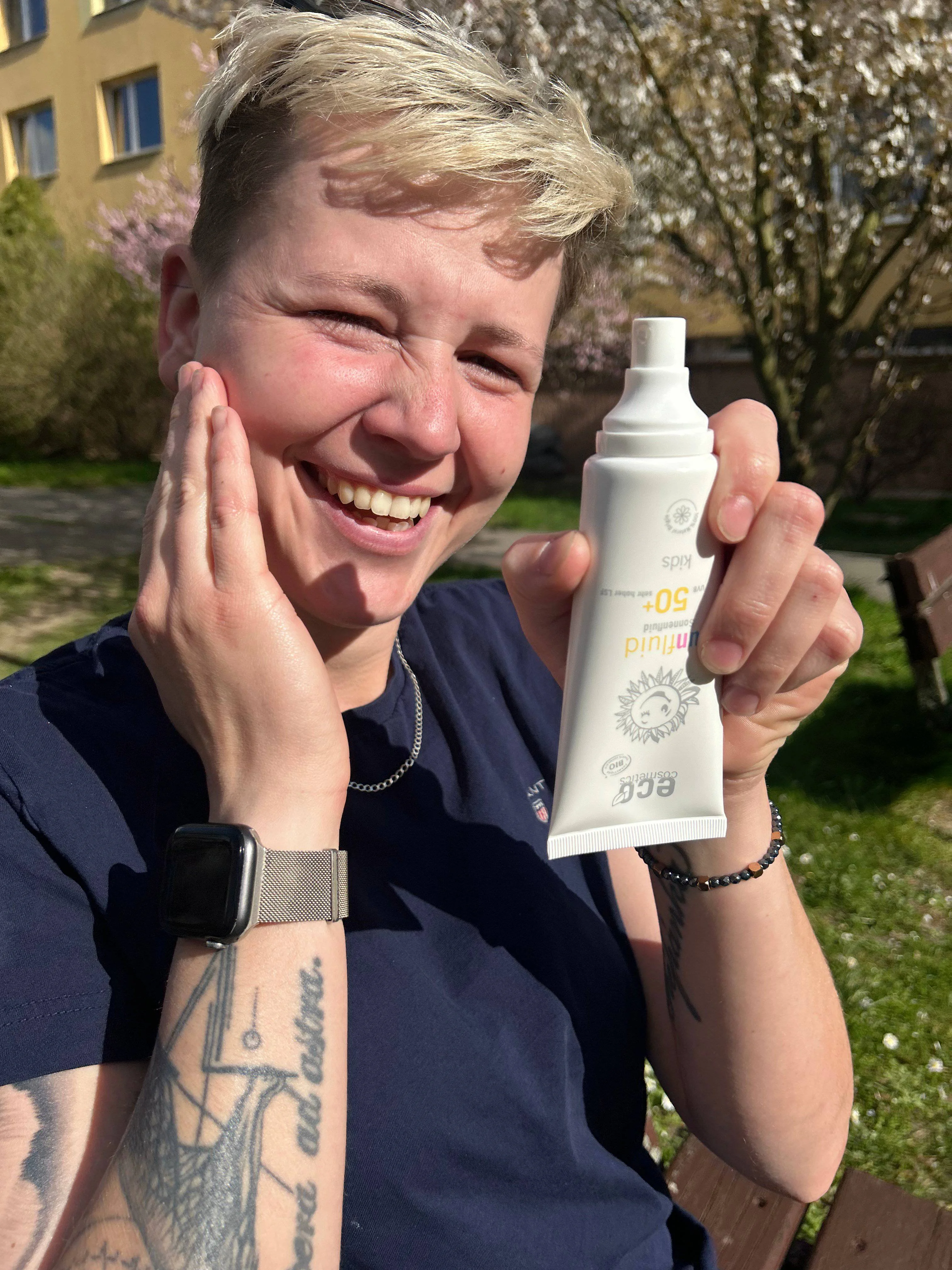 Eco Cosmetics Dětský opalovací fluid SPF 50+ BIO (100 ml) - s přírodním minerálním filtrem
