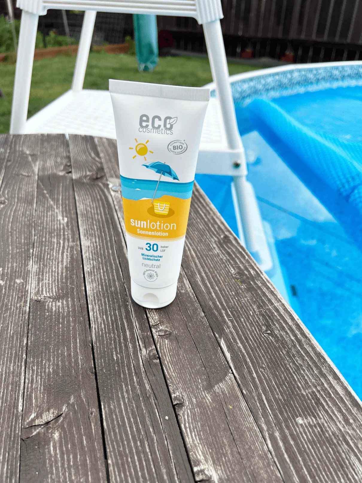 Eco Cosmetics Opalovací mléko Neutral bez parfemace SPF 30 BIO (125 ml) - s oxidem zinečnatým