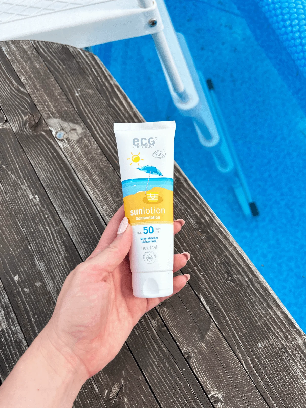 Eco Cosmetics Opalovací mléko Neutral bez parfemace SPF 50 BIO (125 ml) - s přírodními minerálními filtry