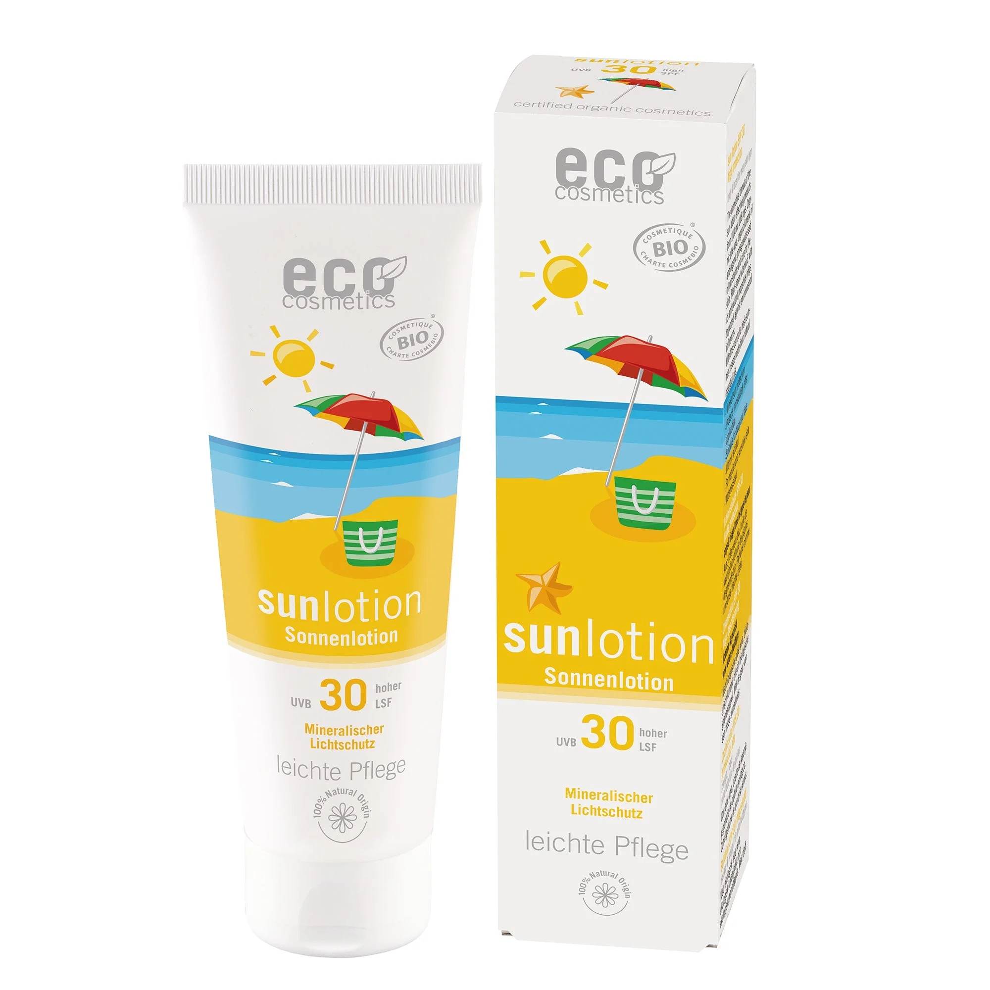 Eco Cosmetics Opalovací mléko SPF 30 BIO (125 ml) - s oxidem zinečnatým