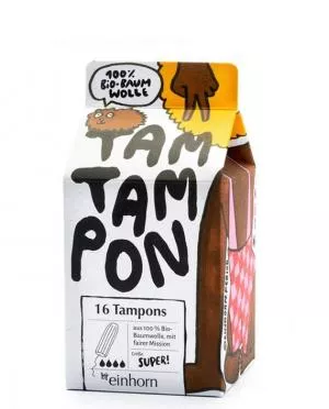 Einhorn Tampony TamTampon Super (16 ks) - hypoalergenní z bio bavlny