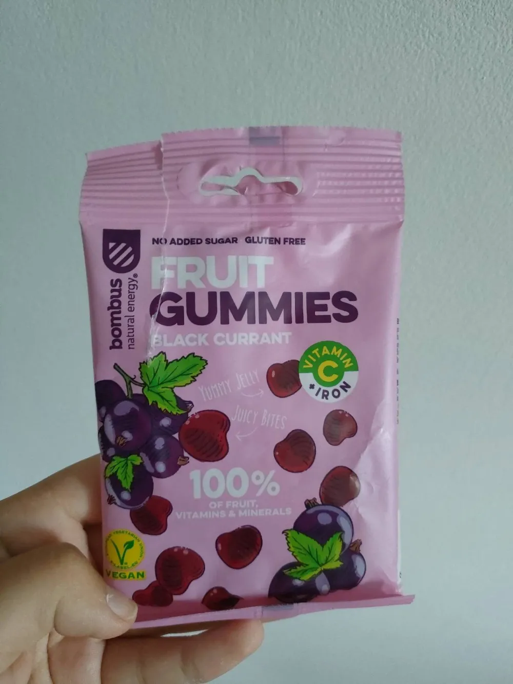 Bombus Fruit Energy Black Currant Gummies s vitamínem + Iron 35g