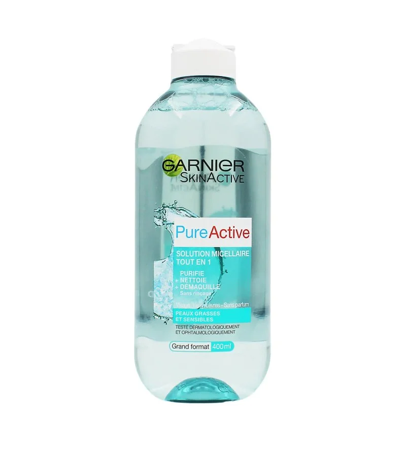 SkinActive PureActive All-in-1 Micellar Solution micelární voda pro mastnou a citlivou pleť 400 ml