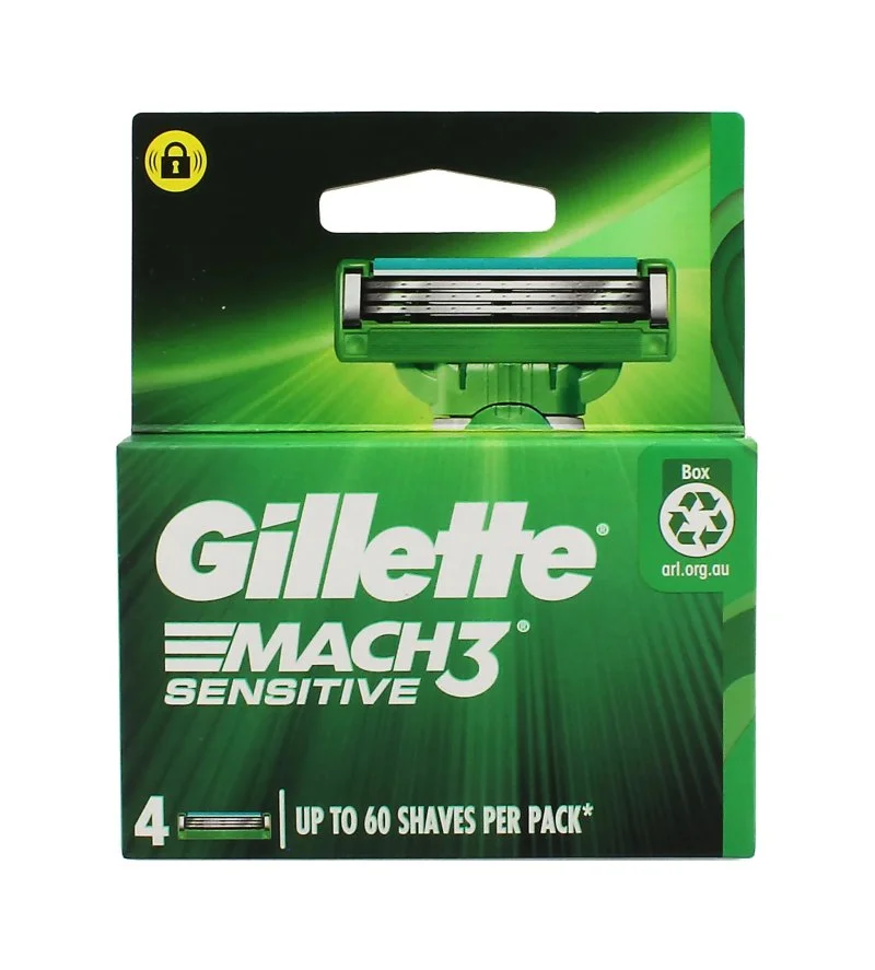 Mach3 Sensitive náhradní břity 4 ks pro muže