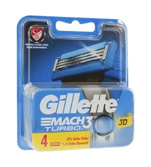 Gillette Mach3 Turbo náhradní břity 4 ks pro muže