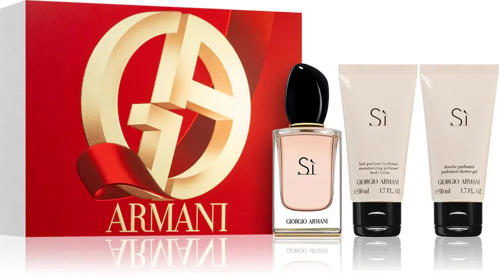 Sì dárková sada pro ženy parfémovaná voda 50 ml + sprchový gel 50 ml + tělové mléko 50 ml
