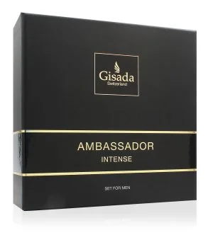 Gisada Ambassador Intense dárková sada 50 ml + sprchový gel parfémovaná voda pro muže