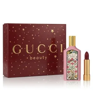 Gucci Flora Gorgeous Gardenia 50 ml + rtěnka 509 Rouge De Beauté Brillant 1,8 g parfémovaná voda pro ženy