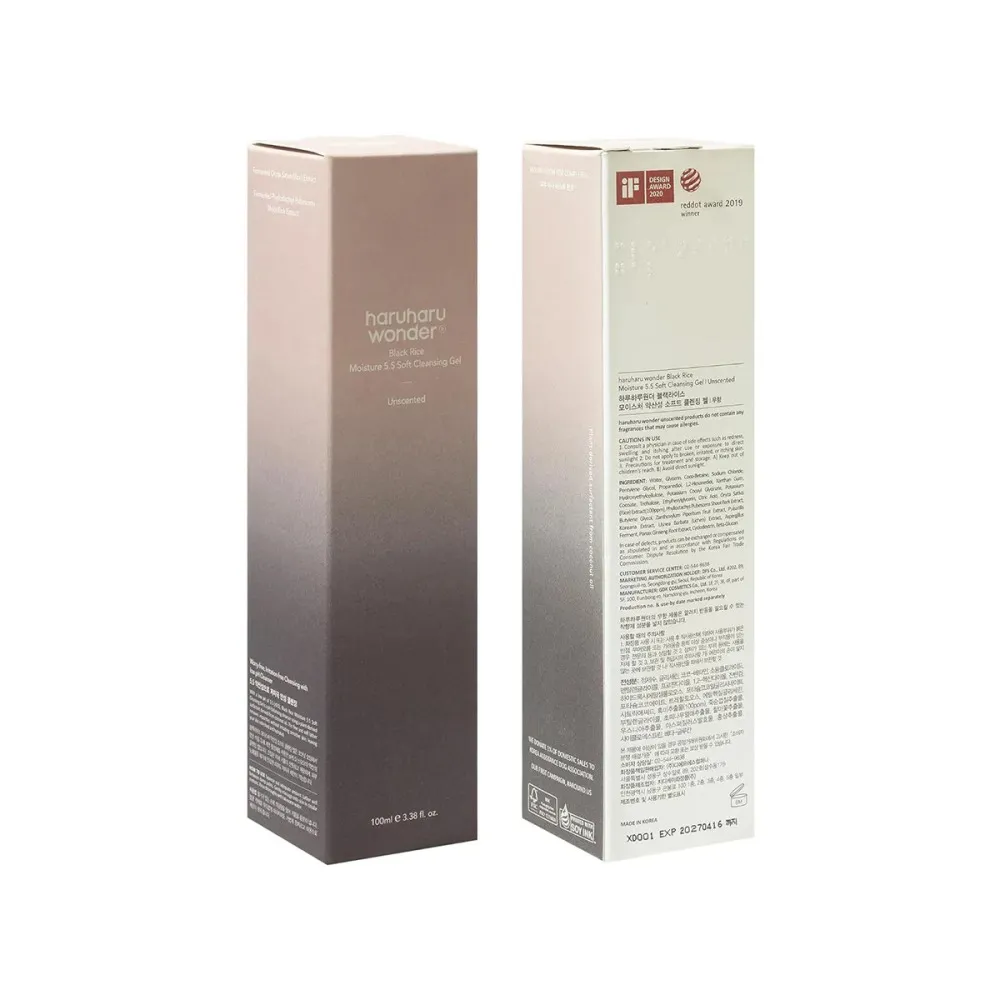 Wonder Black Rice Moisture 5.5 Soft Cleansing Gel jemný čistící pleťový gel s pH 5.5 100 ml
