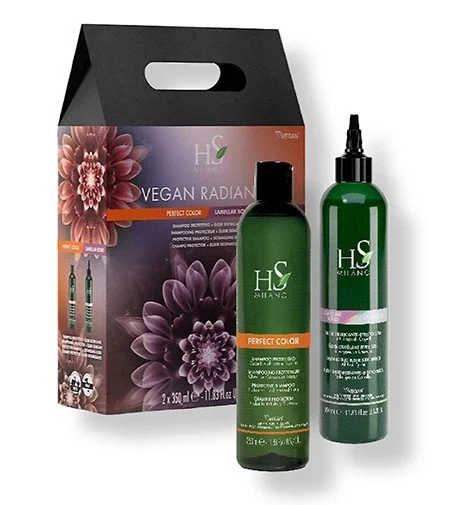 Vegan Radiance Color Care sada Protective Shampoo 350 ml + Lamellar Bond Leave-In Treatment
