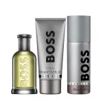 Boss Bottled dárková sada pro muže toaletní voda 100 ml + sprchový gel 100 ml + deosprej 150 ml