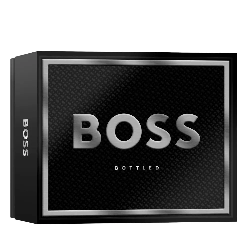 Boss Bottled dárková sada pro muže toaletní voda 100 ml + sprchový gel 100 ml + deosprej 150 ml