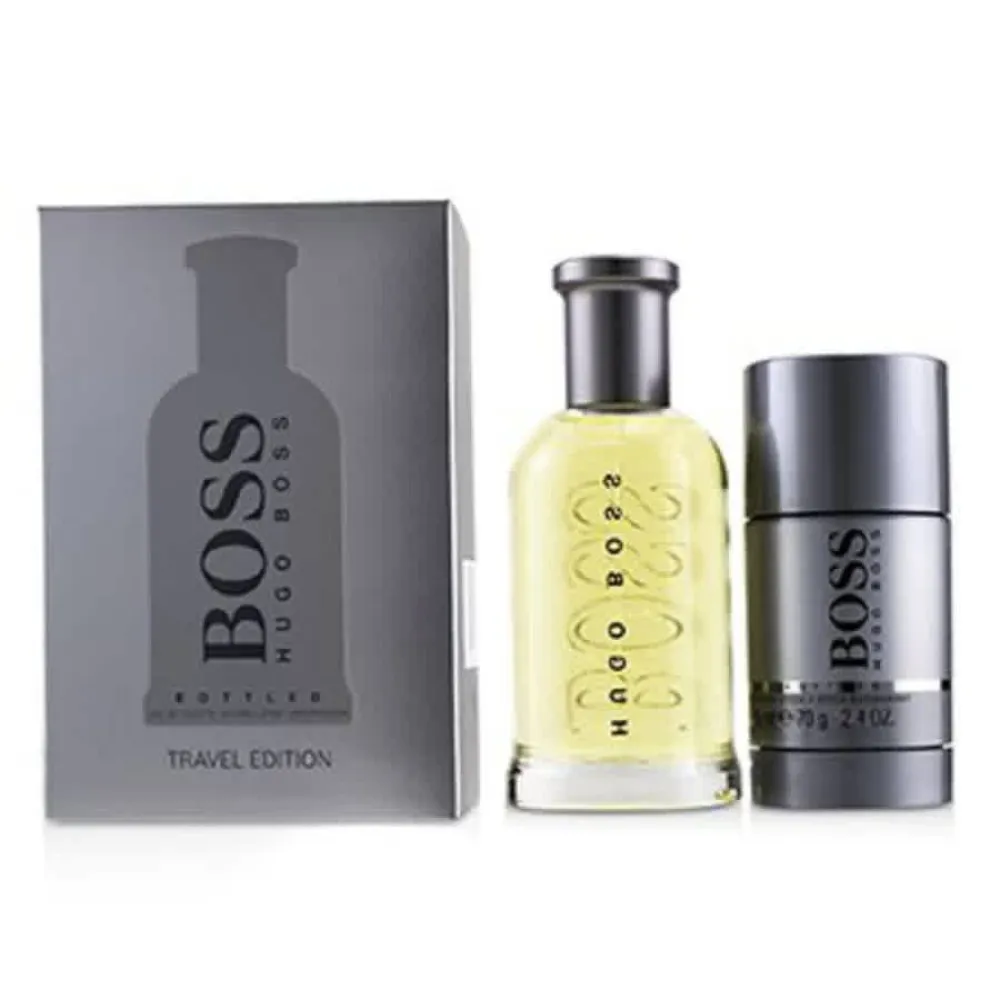 Boss Bottled dárková sada pro muže toaletní voda 100 ml + sprchový gel 100 ml + deosprej 150 ml
