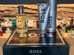Boss Bottled dárková sada pro muže toaletní voda 100 ml + sprchový gel 100 ml + deosprej 150 ml