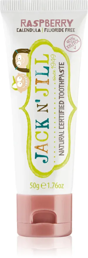 Jack n Jill Dětská zubní pasta - jahoda BIO (50 g) - bez fluoru, s bio extraktem z měsíčku